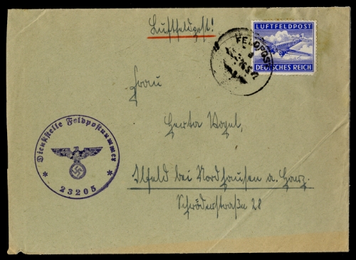 1942, Deutsche Besetzung II. WK, Feldpostmarken, 1 A, Brief