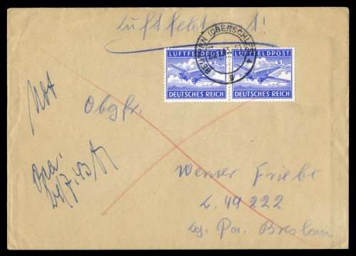 1942, Deutsche Besetzung II. WK, Feldpostmarken, 1 A (2), Brief