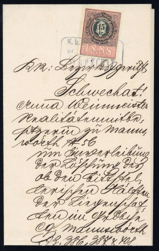 1888, Österreich, Brief