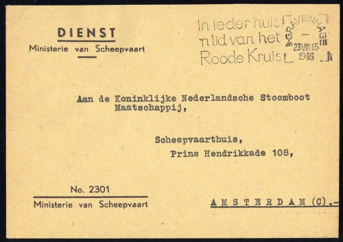 1946, Int.Organisationen,Rotes Kreuz,, Brief