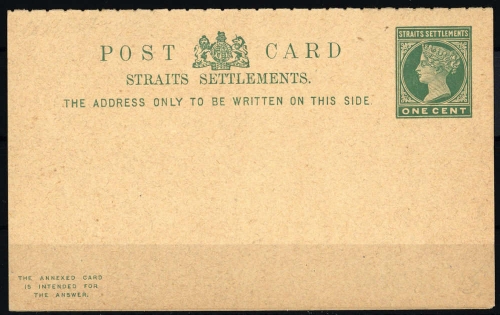 1885, Malaiische Staaten Straits Settlements, P 7, Brief