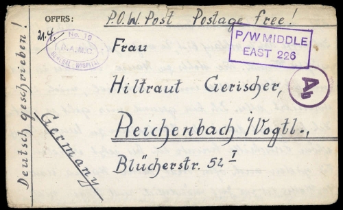 1943, Kriegsgefangenenlagerpost, Brief