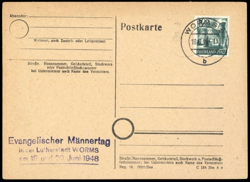 1947, Französische Zone Rheinland Pfalz, 4, Brief