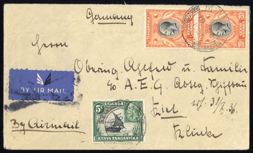 1935, Ostafrikanische Gemeinschaft, 32, 35 u.a., Brief