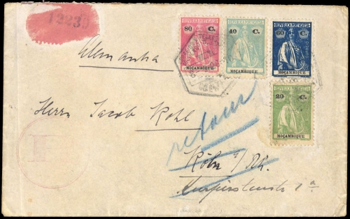 1922, Mocambique, 250 u.a., Brief