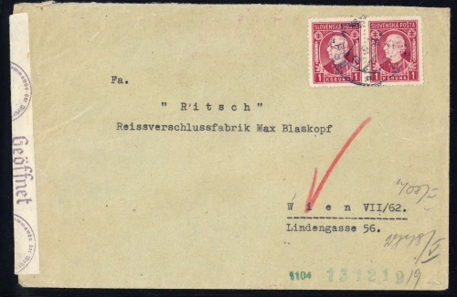 1939, Slowakei, 40 (2), Brief