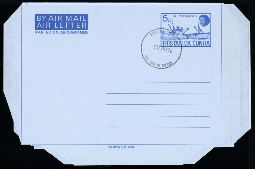 1976, Tristan da Cunha, LF 4 (2), Brief