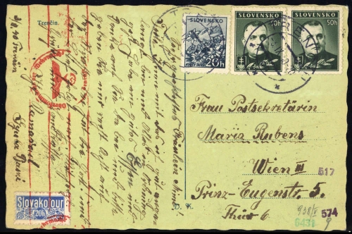 1939, Slowakei, 67 A (2), 73, Brief
