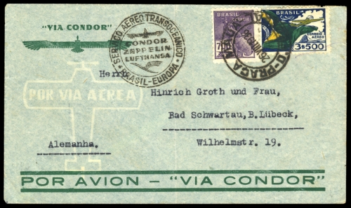 1936, Deutsches Reich, Brasil., Brief