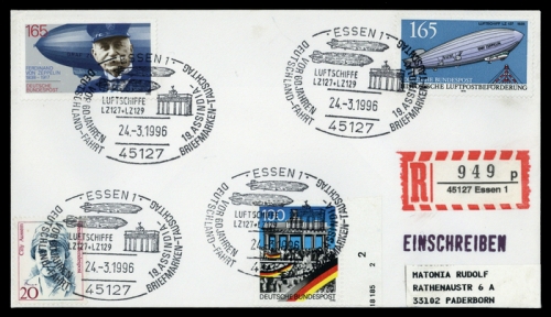 1991, Zeppelin,Zeppelin Sonderstempel,Sonderstempel nach 1939, ...