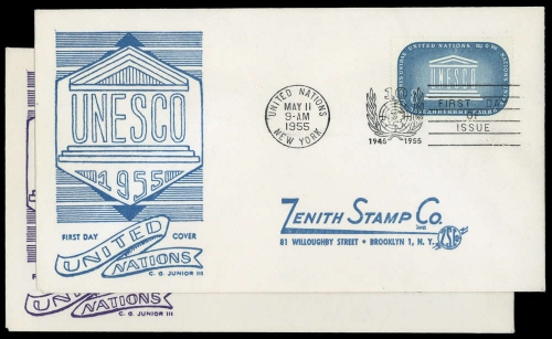 1955, UNO New York, 37-38, FDC