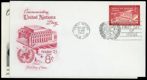 1954, UNO New York, 31-32, FDC