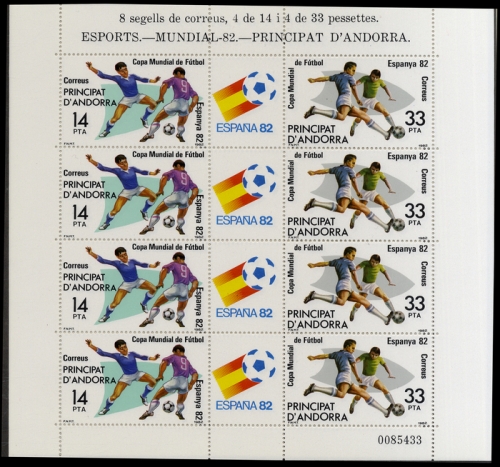 1982, Andorra Spanische Post, 155-56 KB, **