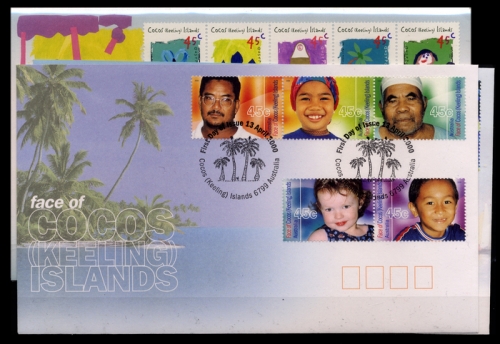 1998, Kokos Inseln, 362-66 u.a., FDC