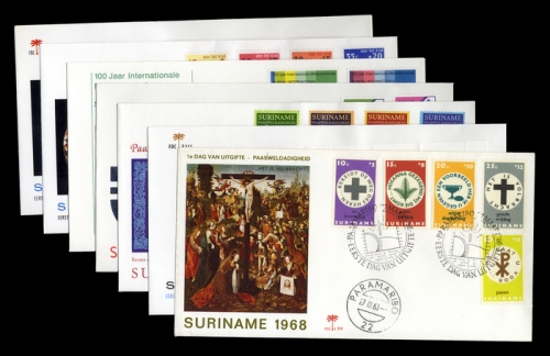 1968, Surinam, 533-37 u.a., FDC