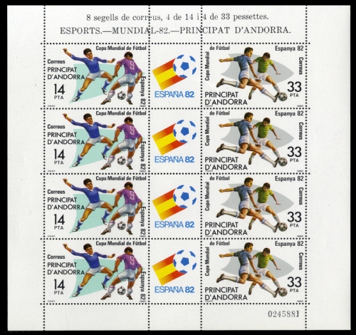 1982, Andorra Spanische Post, 155-56 KB, **