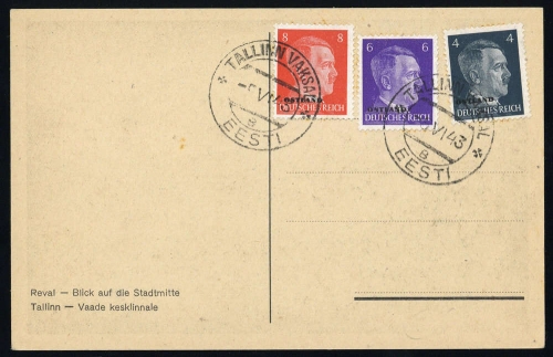 1941, Deutsche Besetzung II. WK Ostland, 3+5+6, Brief