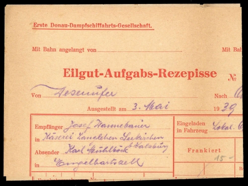 1939, Österreich, Brief