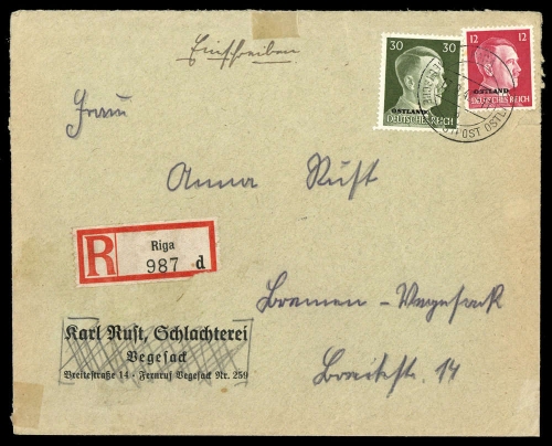 1941, Deutsche Besetzung II. WK Ostland, 8 , 14, Brief