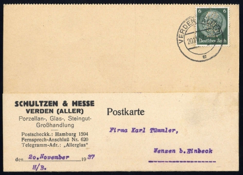 1937, Deutsches Reich, 516 Lo, Brief
