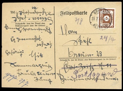 1945, SBZ Ostsachsen, 42 A, Brief
