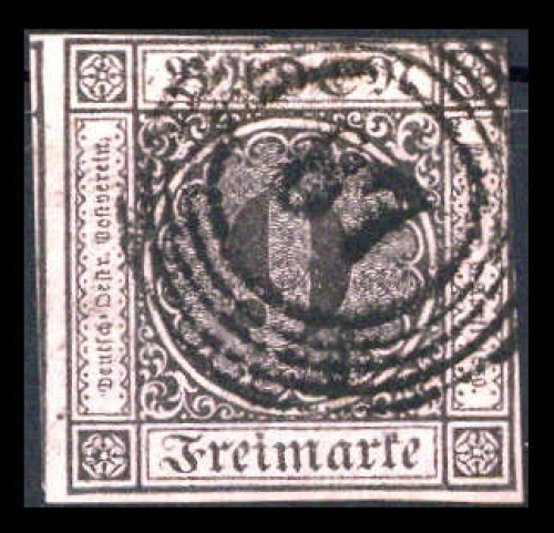 1851, Altdeutschland Baden, 4 b, gest.