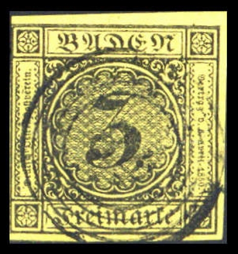 1851, Altdeutschland Baden, 2 b, gest.