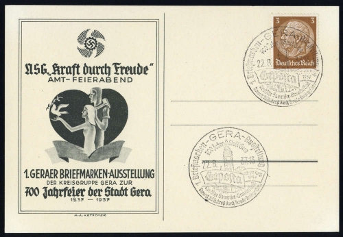 1937, III. Reich Propaganda,Organisationen,KDF, 513, Brief