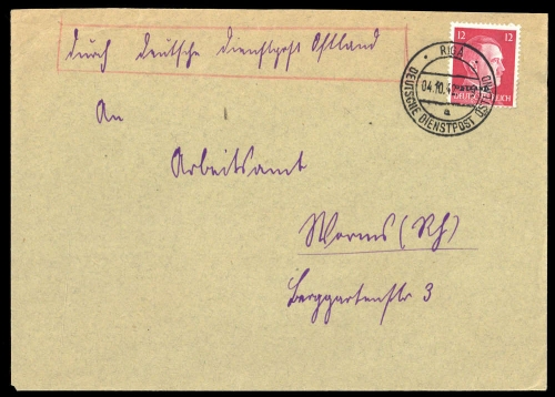 1941, Deutsche Besetzung I. WK Etappengebiet West, 8, Brief