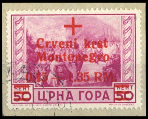 1944, Deutsche Besetzung II. WK Montenegro, 30, Briefst.