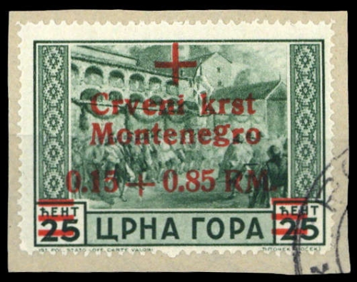1944, Deutsche Besetzung II. WK Montenegro, 29, Briefst.