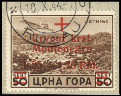 1944, Deutsche Besetzung II. WK Montenegro, 33, Briefst.