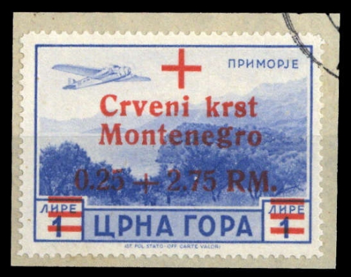 1944, Deutsche Besetzung II. WK Montenegro, 34, Briefst.