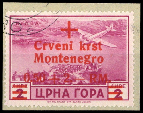 1944, Deutsche Besetzung II. WK Montenegro, 35, Briefst.