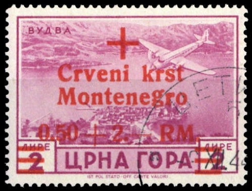 1944, Deutsche Besetzung II. WK Montenegro, 35, cto