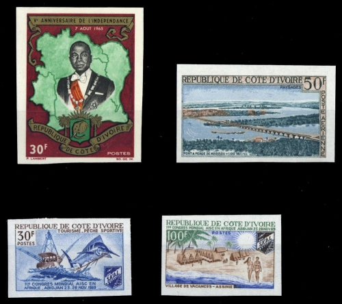 1963, Elfenbeinküste, 255 U u.a., **
