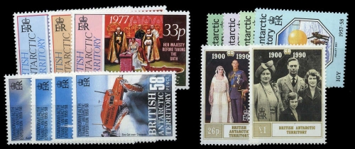1977, Britische Gebiete in der Antarktis, 68-70 u.a., **