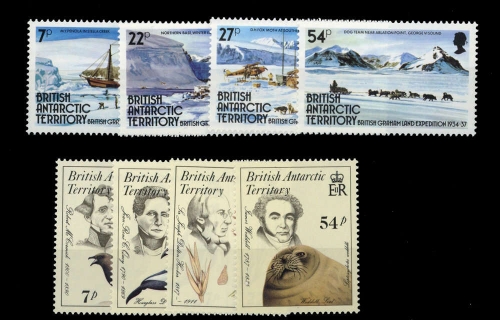 1988, Britische Gebiete in der Antarktis, 124-27 u.a., **