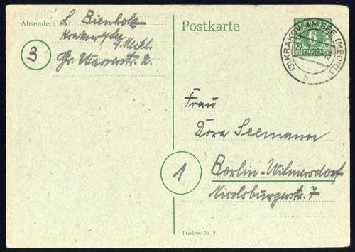 1945, SBZ Mecklenburg Vorpommern, P 6, Brief