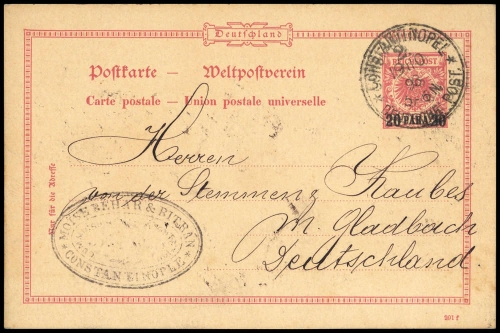 1898, Deutsche Auslandspost Türkei, GA, Brief