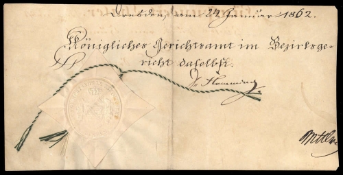 1862, Altdeutschland Sachsen