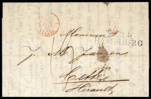 1840, Altdeutschland Hamburg, Brief