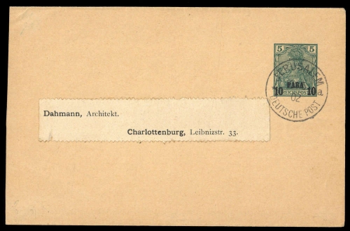 1902, Deutsche Auslandspost Türkei, S 2, Brief