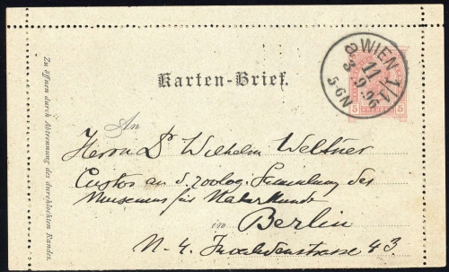 1906, Österreich, Brief