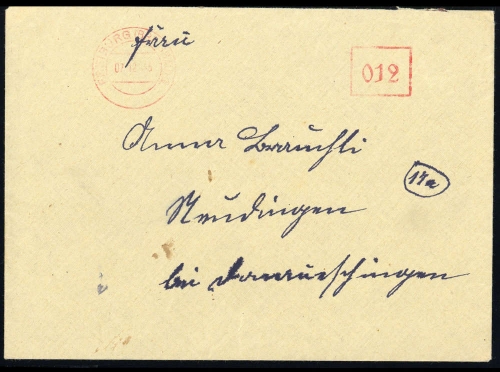 Französische Zone Baden, Brief