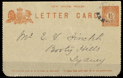 1908, Neusuedwales, K 8 b, Brief