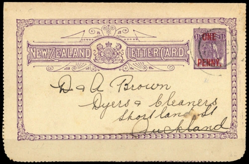 1901, Neuseeland, K 18 III, Brief