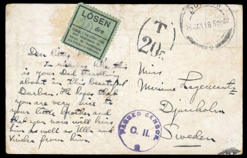 1918, Schweden, Brief