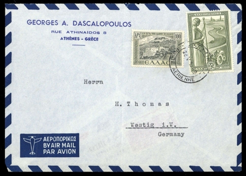 1952, Griechenland, 552, 585, Brief