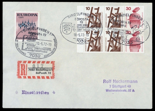 1972, Bundesrepublik Deutschland, 717 u.a., Brief